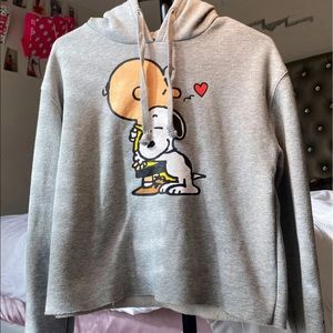 Raw hem Charlie Brown hoodie